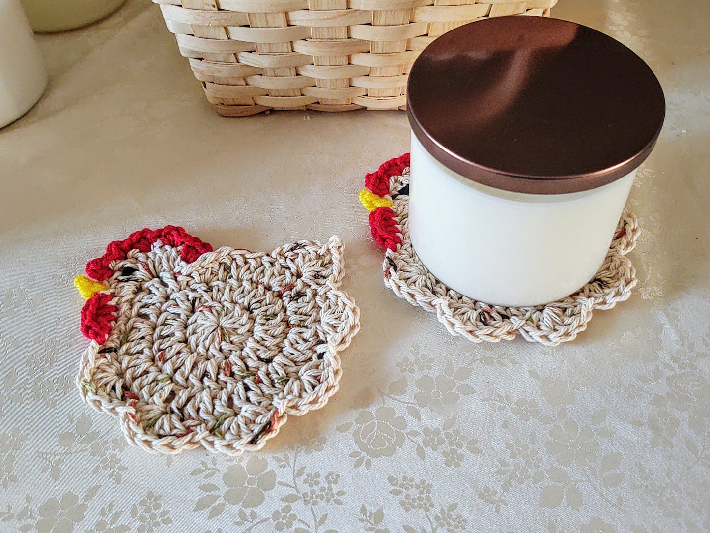 Chicken Candle Coasters