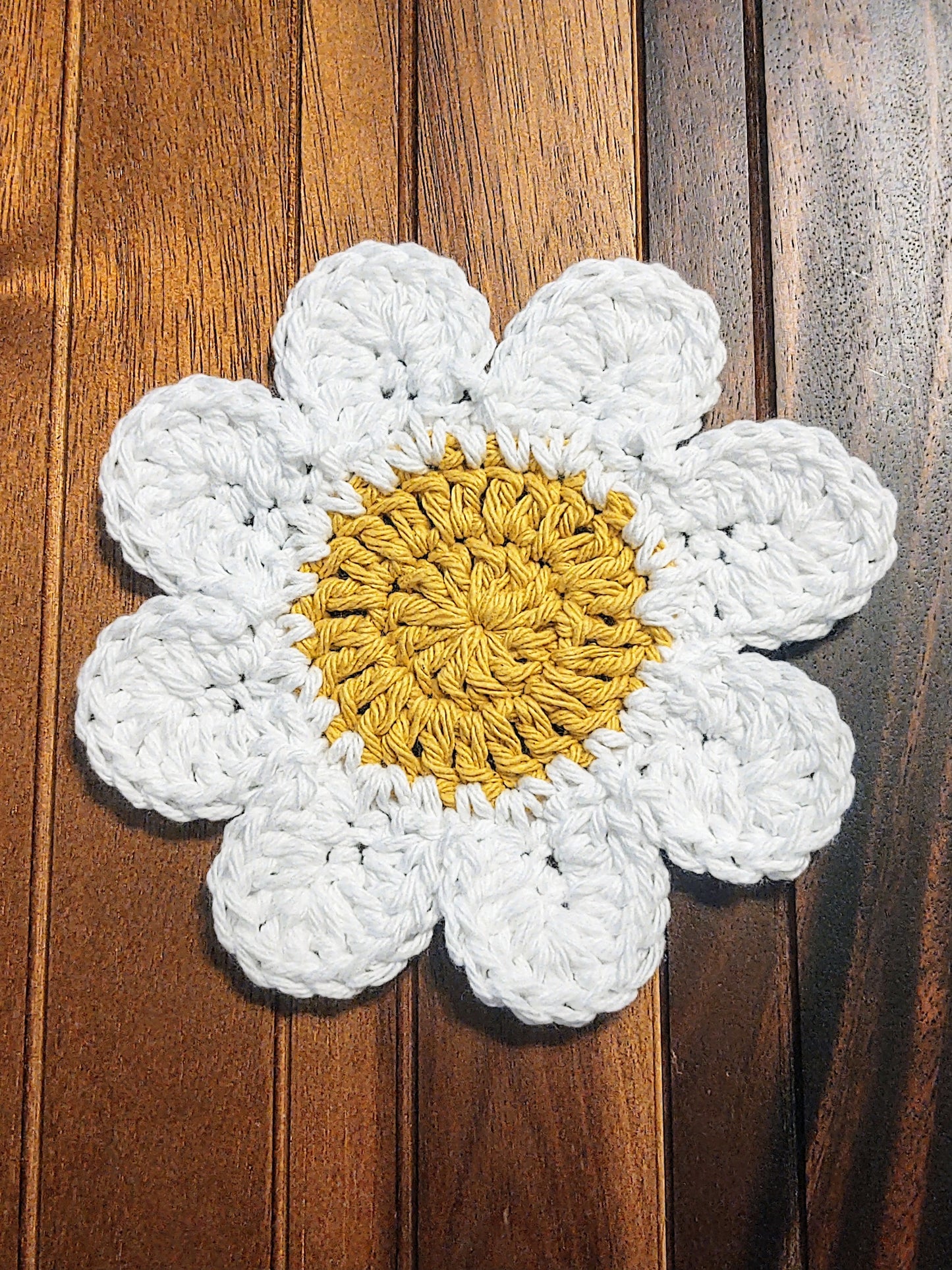 White Daisy Candle Coasters