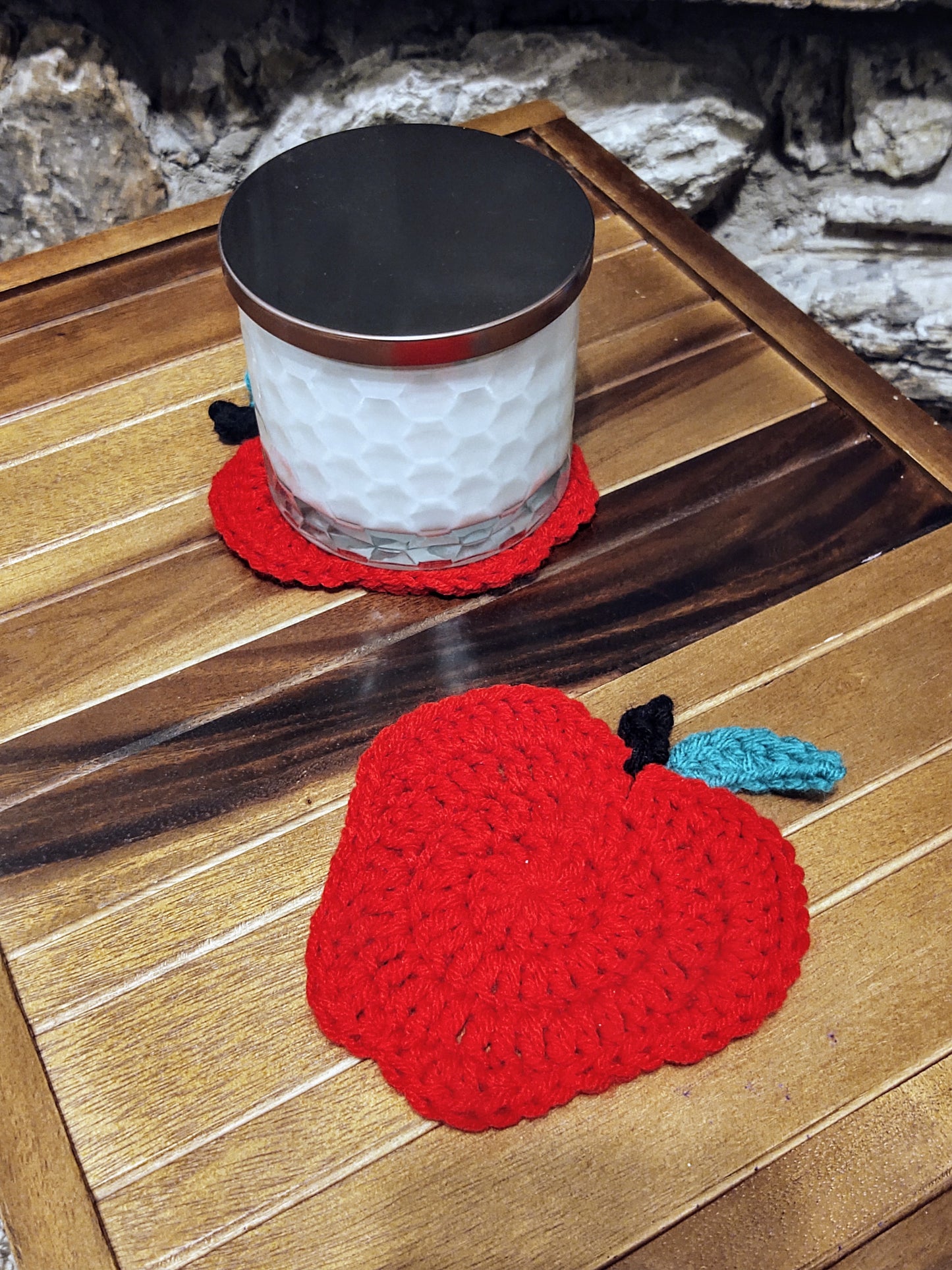 Apple Candle Coasters